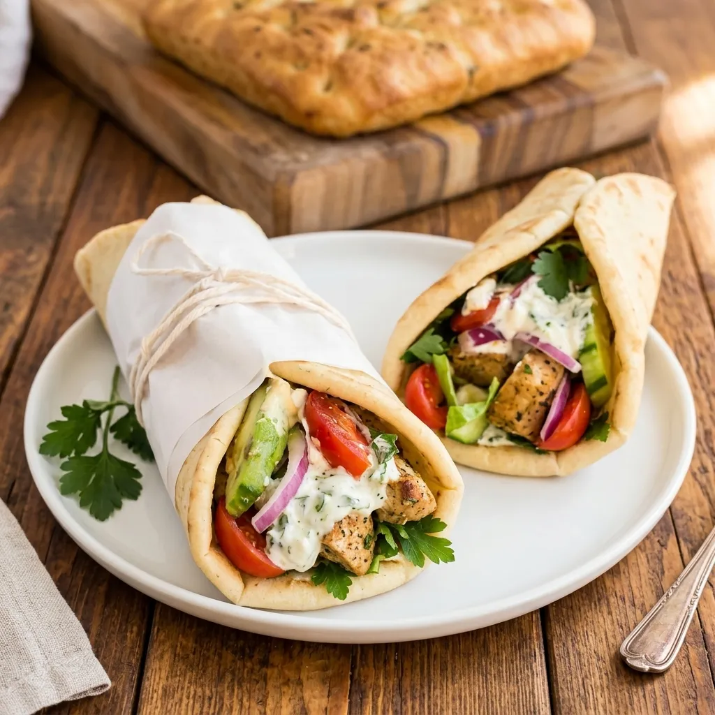 Chicken shawarma wrap with garlic sauce — authentic Lebanese shawarma in Calgary SE