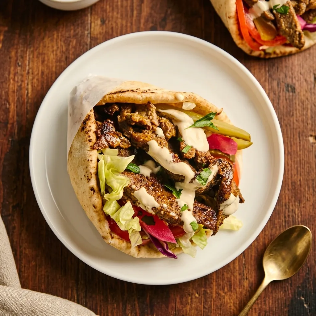Mixed combo donair and chicken shawarma wrap – Aida's Donair, McKenzie Towne Calgary
